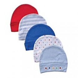 5 in 1 pack infant cap